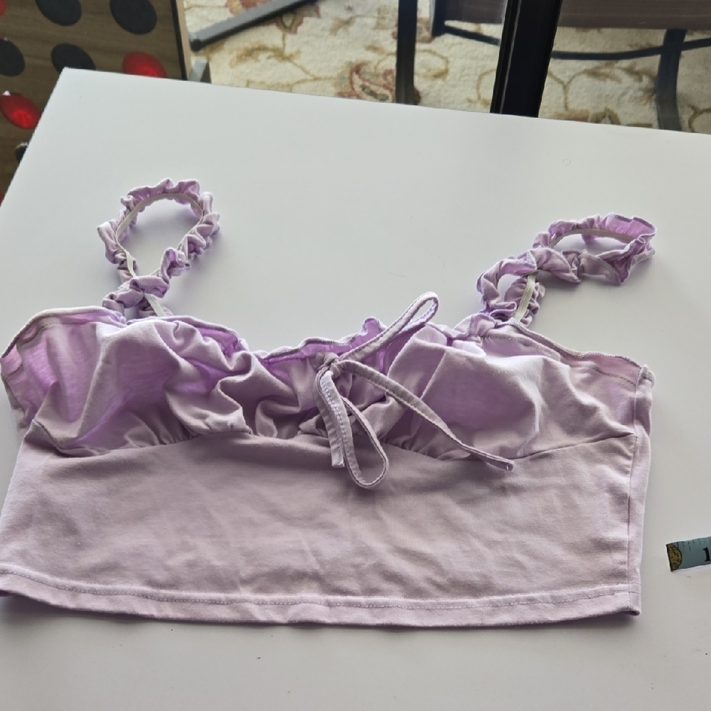 SHEIN Lavender Crop Top